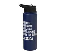 Jessica Quote Funny Birthday Custom Name Idea Engineer Stainless Steel Insulated Water Bottle