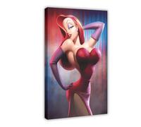 Jessica Rabbit Poster Canvas Poster Bedroom Decor Sports Landscape Office Room Decor Gift Frame-style 24x36inch(60x90cm)