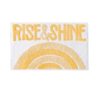 Jessica Simpson Cotton Bath Rug, Premium Overtufted Bathroom Rug, Machine Washable Decor, 20"x32", Rise & Shine Yellow