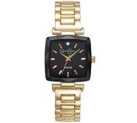 Jessica Simpson Diamond Collection Women's Square Dial Watch, Metal Band, Classic Quartz Movement, Elegant Dress Watch, Gold, 27