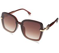 Jessica Simpson J6112 Fashionable Oversized UV Protective Square Sunglasses. Glam Gifts for Women, 65 mm, Brown