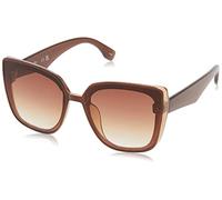 Jessica Simpson J6129 Fearless Oversized UV Protective Cat Eye Sunglasses. Glam Gifts for Women, 60.5 mm, Brown & Nude
