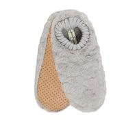Jessica Simpson unisex adult Heart Plush Socks With Anti-skid Soles Slipper, Grey, Large-X-Large US