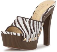 Jessica Simpson womens Cynlia, Ivory/Brown Sahara Zebra, 9.5