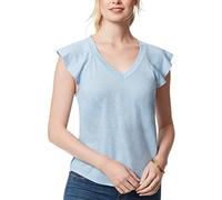 Jessica Simpson Women's Gracie Flutter Sleeve Tee Shirt T, Bel Air Blue, M