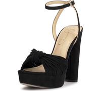 Jessica Simpson Women's Immie Heeled Sandal, Black Supreme Microsuede, 5.5 UK