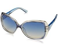 Jessica Simpson Women's J5234 Bl Non-Polarized Iridium Round Sunglasses, Blue, 70 mm