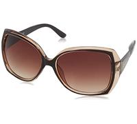 Jessica Simpson Women's J5234 BRN Non-Polarized Iridium Round Sunglasses, Brown, 70 mm