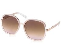 Jessica Simpson Women's J5443 Ndx Non-Polarized Iridium Round Sunglasses, Nude Black, 68 mm