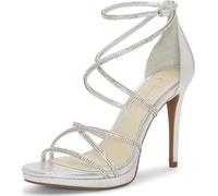 Jessica Simpson Women's Jaeya Strappy Dress Sandal Heeled, Platinum, 4 UK