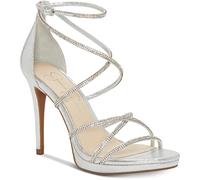 Jessica Simpson Women's Jaeya Strappy Dress Sandal Heeled, Platinum, 6 UK