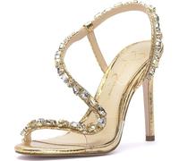Jessica Simpson Women's Jaycin High Heel Sandal, Gold/Clear, 9