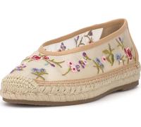Jessica Simpson Women's Lucciea Ballet Flat, Multi/Praline Floral Embroidered Mesh, 7 UK