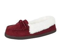 Jessica Simpson Womens Micro Suede Moccasin Indoor Outdoor Slipper Shoe