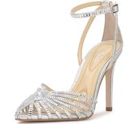Jessica Simpson Women's Paveri Pump, Silver Shimmer, 5 UK