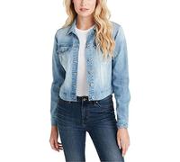 Jessica Simpson Women's Pixie Classic Feminine Fit Crop Jean Jacket Jacket