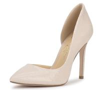 Jessica Simpson Women's Prizma D'Orsay Pump, Chalk/Snake, 9