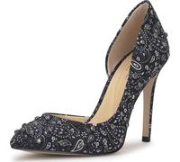 Jessica Simpson Women's Prizma D'Orsay Pump, Midnight/White Bandana Print, 6 UK