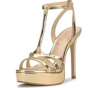 Jessica Simpson Women's Sippete Platform Sandal, Gold, 4 UK
