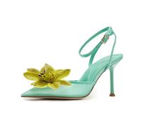 Jessica Simpson Womens Vilyria 3D Floral Embellished High Heel, Summer Seafoam, 7.5