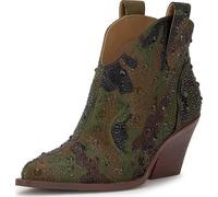 Jessica Simpson Women's Zadie2 Bootie Ankle Boot, Forest Camo Satin, 10 UK
