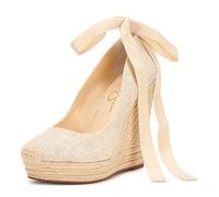 Jessica Simpson Women's Zexie Espadrille Wedge Sandal, Natural, 3 UK
