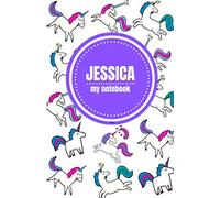 Jessica - Unicorn Notebook | Personalized Journal/Diary | Fab Girl/Women's Gift | Christmas Stocking Filler | 100 lined pages