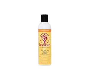 Jessicurl Aloeba Daily Conditioner for Curly Hair, Citrus Lavender, 8 Fl oz. Leave in Conditioner and Hair Detangler for Fine Hair