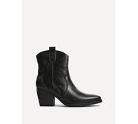 Jessie Black Faux Leather Western Ankle Boot Linzi Black 6-Standard Fit