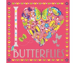 Jessie Eckel I Heart Butterflies Paperback Book Jessie Eckel Multicolor