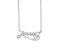 Jessie J Silver Logo Necklace