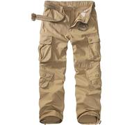 Jessie Kidden Men's Cargo Tactical Regular Baggy Trouser Military Outdoor Army Combat Work Trousers Workwear Paintball Pants with 8 Pocket #7533 Khaki-40
