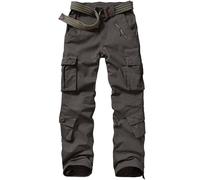 Jessie Kidden Women's Combat Cargo Trousers Camo Camouflage Army Military Tactical Work Pants #2083 Grey-30(10)