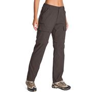 Jessie Kidden Women's Walking Hiking Cargo Trousers Convertible Lightweight Quick Dry UPF 50+ Zip Off Capri #2195-Brown-10