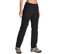 Jessie Kidden Women's Walking Hiking Cargo Trousers Convertible Lightweight Quick Dry UPF 50+ Zip Off Capri #2195-Black-8