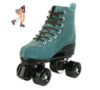 jessie Roller Skates Women High Top Cowhide Adjustable Shiny Light up Four-Wheel Women Roller Skates Adult Boys Girls with a Shoe Bag Indoor Outdoor Roller Skates(Women Size 10.5 / Men Size 8.5)