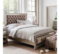 jessika velvet super king size bed in taupe