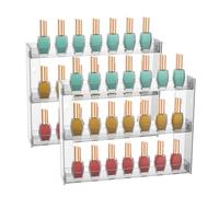 JessLab Acrylic Wall-Mounted Organizer, 2 Pack, 3-Tier, Detachable Cosmetic Storage Shelves, Clear Space-Saving Design for Bathroom and Bedroom