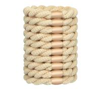 JessLab Hair Ties for Women, Durable Elastic Twist Hair Rope Bands, Gentle No-Damage Hair Accessories for All Hair Types, Beige