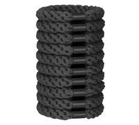 JessLab Hair Ties Set, 10 Pcs Soft Elastic Cords for Women No Damage Ponytail Holders Stretchy Bands Headband Accessory for Girls Ladies, Black