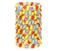 JessLab Spiral Hair Ties for Women, 10pcs No-Damage, Traceless Ponytail Holders, Assorted Colors, Cute Plastic Coil Hairbands for Ladies & Girls, Assorted Colors