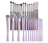 Jessup 15pcs Brown Eye Makeup Brushes Set Professional T499 and Jessup 14pcs Vegan Purple Makeup Brushes Set T512