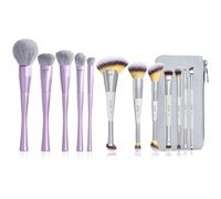 Jessup 7pcs Dual Ended Makeup Brushes Set Quiet Gray T520 and Jessup 5pcs Face Makeup Brushes Set Purple T514