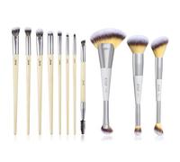 Jessup 8pcs Eye Makeup Brushes Set T328 and Jessup 3pcs Dual Ended Face Makeup Brush Set T521