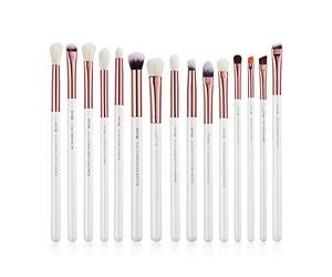 Jessup Eye Brushes 15Pcs Professional Makeup Brushes Make up Brush Set Cosmetics Tools Eye Liner Shader Wood Handle Natural-synthetic Hair,T217