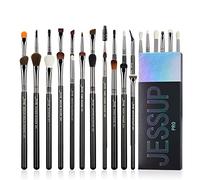 Jessup Eye Makeup Brushes Set Professional 28pcs Premium Synthetic Make up Brushes for Eyeshadow Eyeliner Eyebrow Blending, Black T341