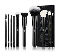 Jessup Makeup Brush Set 10pcs Foundation Eyeshadow Eyeliner Brush T323 | Handcrafted, Natural-Synthetic Hairs, Streak-free, Precise Color Placement, Smooth Blending, Beginner-Friendly, Daily Use
