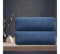 Jessy Home 2 Pack Navy Hand Towel Set 16x31,Ultra Soft Microfiber Towel for Bathroom Highly Absorbent & Quick Dry Hand Face Towel,Multi-Purpose Luxury Premium Towel for Kitchen,Hotel,Shower,Spa,Gym