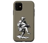 Jester or Fool Playing a Lute Antique Comedy Case for iPhone 11