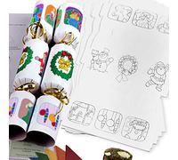 Jesters 10 X Colour your own Christmas cracker kits & Crayons